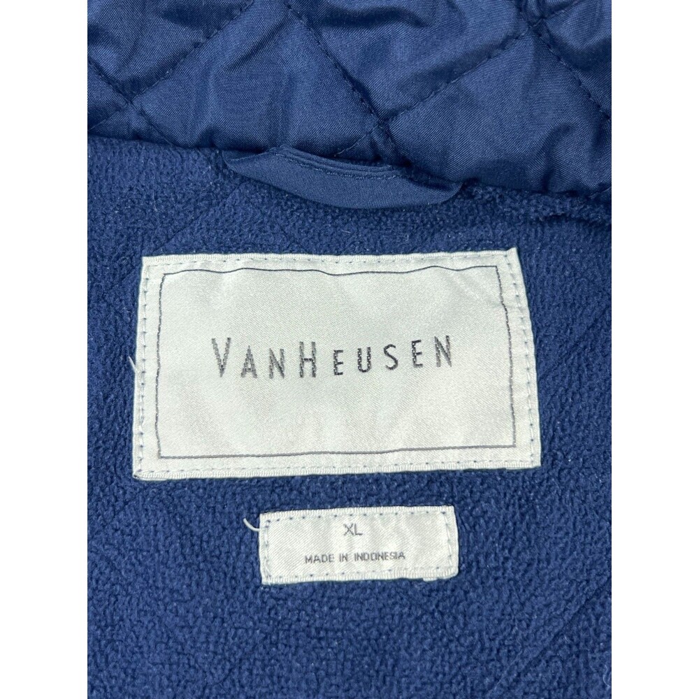 New Van Heusen Womens Puffer Vest Quilted Fleece Lined Size XL Navy Blue NWT - Picture 4 of 7